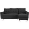 Ecksofa Asti Anthrazit S: 232x141 cm - Anthrazit, Design, Textil (232/141cm) - MID.YOU