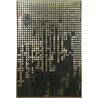 Obraz na plátne 80x120cm - čierna/zlatá, Modern, kompozitné drevo/textil (80/120/3,8cm) - Mömax