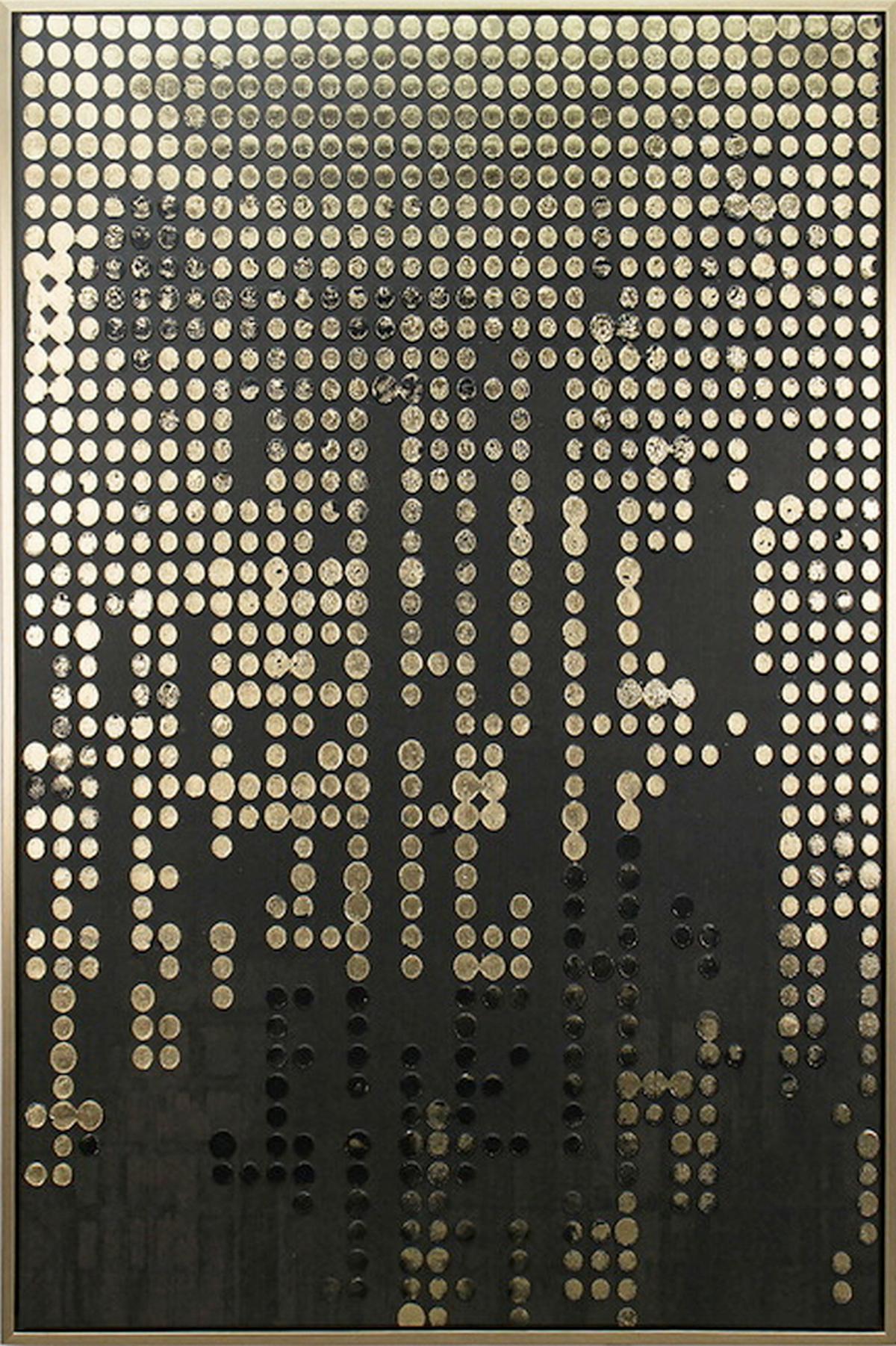 Obraz na plátne 80x120cm - čierna/zlatá, Modern, kompozitné drevo/textil (80/120/3,8cm) - Mömax