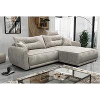Ecksofa Fresh Graubraun 264x195 cm - Beige/Graubraun, Design, Textil (264/195cm) - MID.YOU