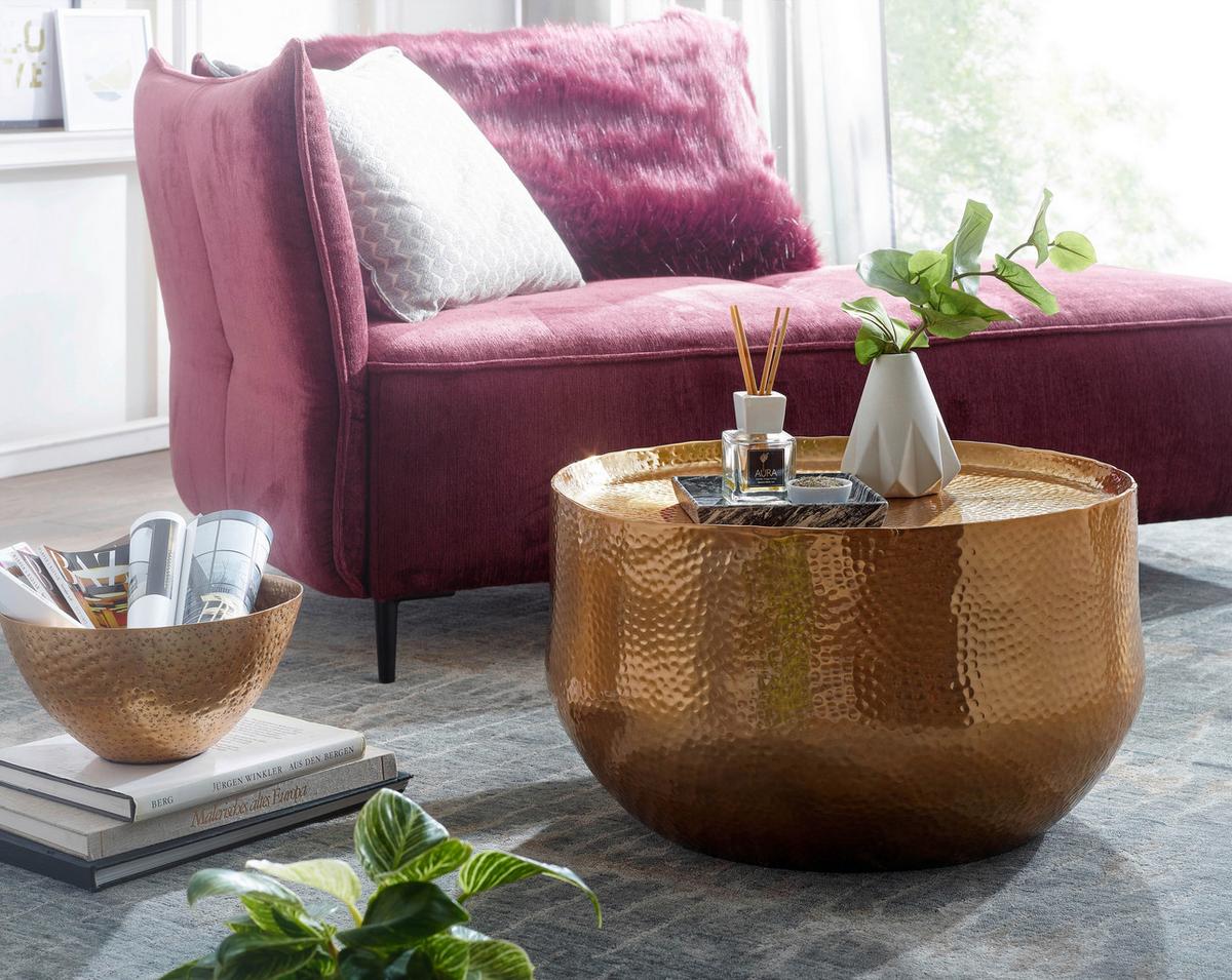 Couchtisch Goldfarben D: 60cm - Goldfarben, MODERN, Metall (60/60/35cm) - MID.YOU
