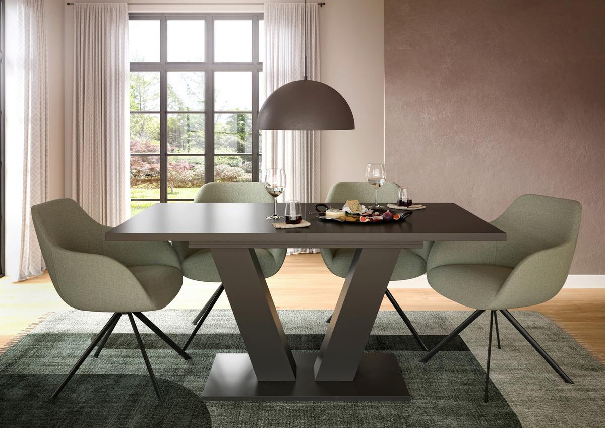 Ausziehtisch Marlon 150 Az Grau Auf 190 cm ausziehbar - Grau, Trend, Holzwerkstoff (150-190/90/75cm) - MID.YOU