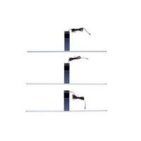 Aufbauleuchte Slimline - Schwarz, MODERN, Kunststoff (60cm)