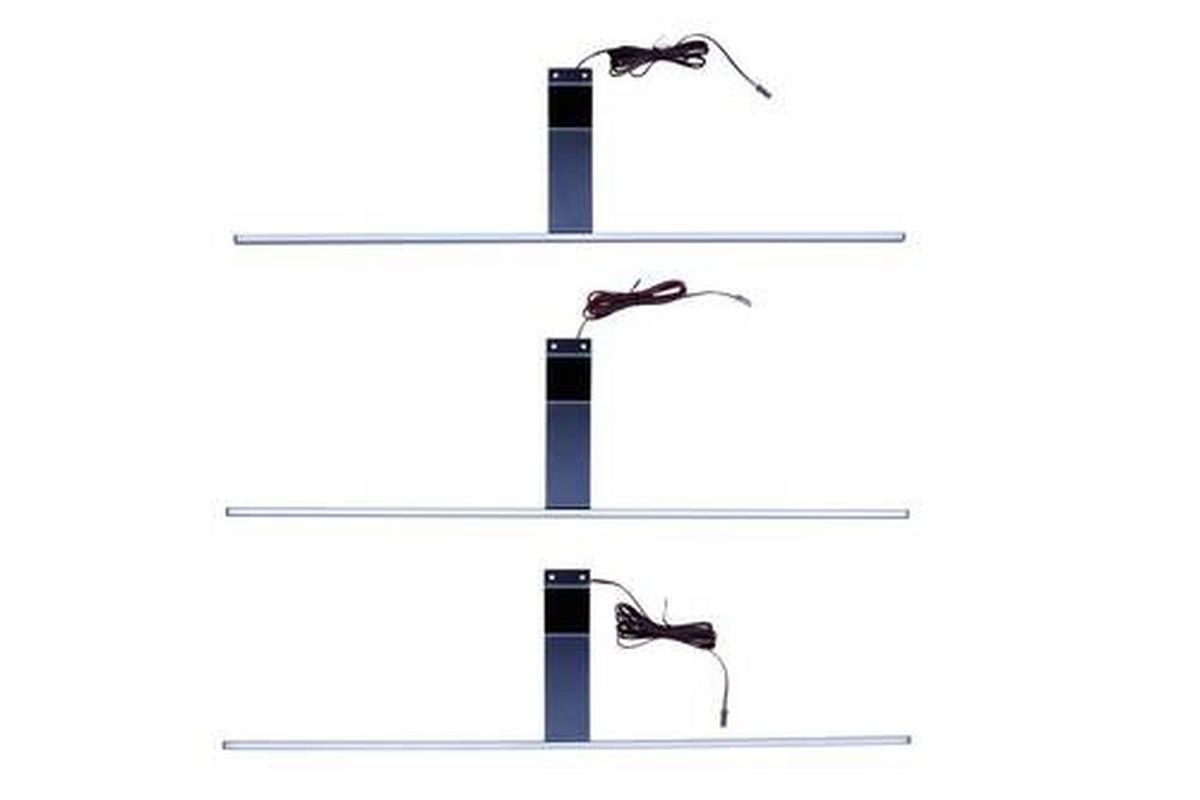 Aufbauleuchte Slimline - Schwarz, MODERN, Kunststoff (60cm)
