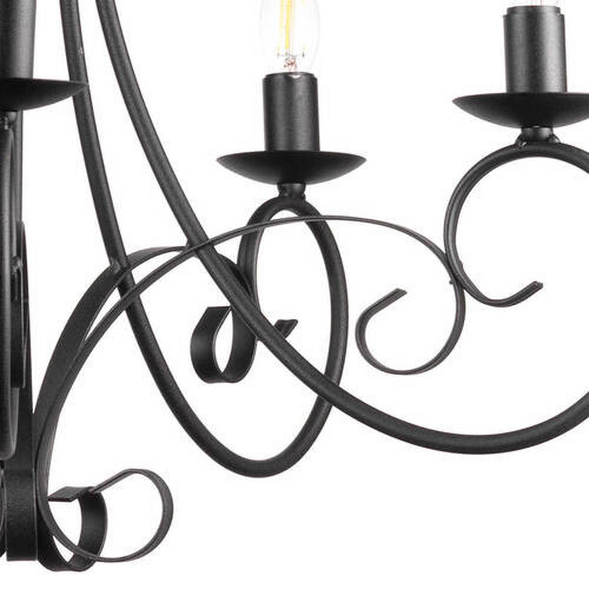 Kronleuchter 4885/5n - Schwarz, KONVENTIONELL, Metall (60/110cm)