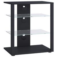 TV-Rack Folas B: 60 cm Schwarz mit Kabeldurchlass - Schwarz, Basics, Holzwerkstoff (60/70/41cm) - MID.YOU