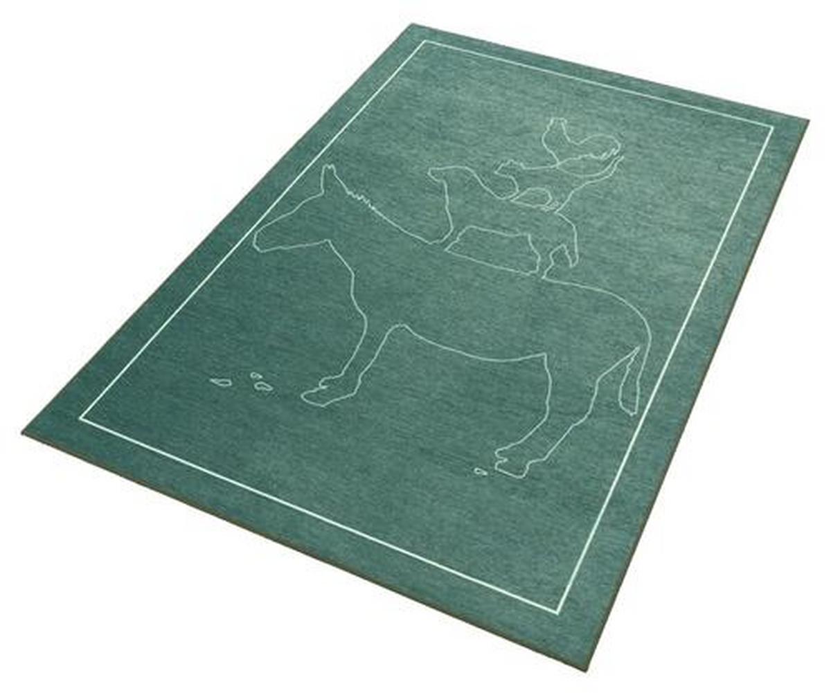 Kinderteppich Gr-901t - Türkis, Trend, Textil (80/150cm)