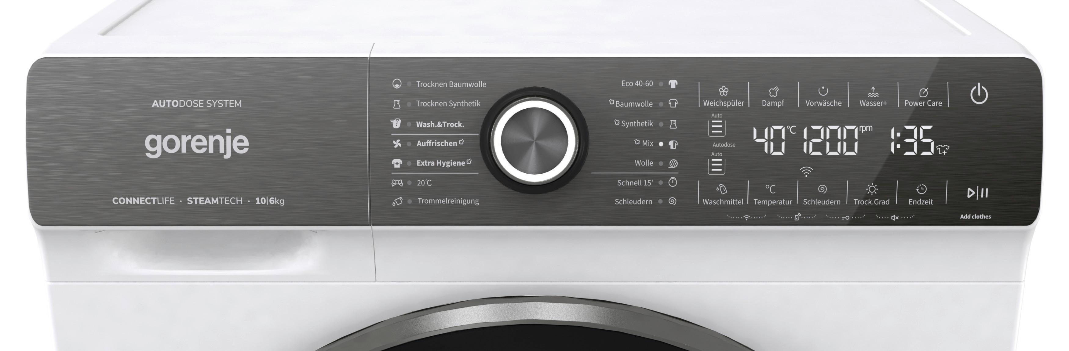 Waschtrockner WD2s164adswa/De - Weiß, Basics, Metall (59,5/84,5/61cm) - Gorenje