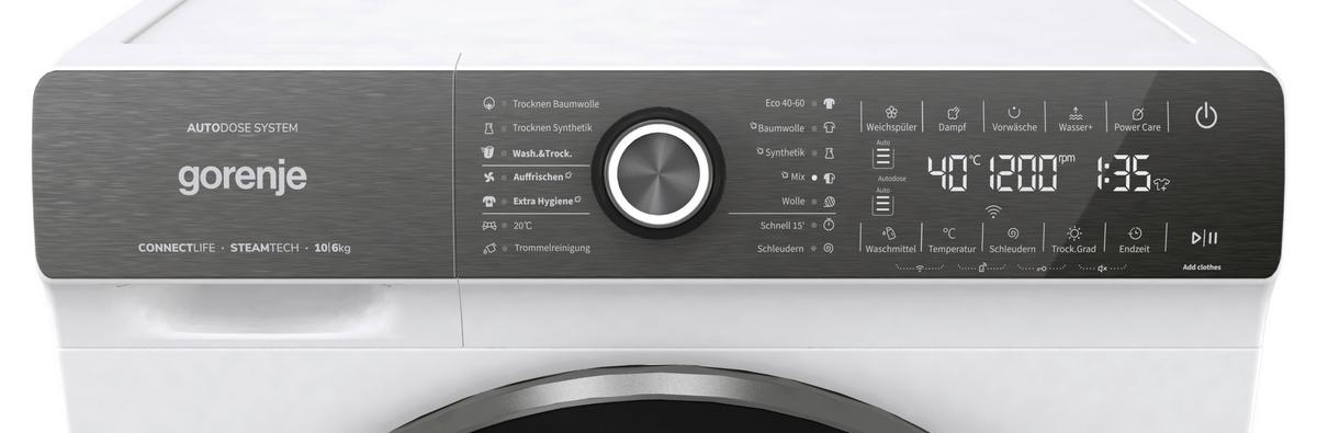 Waschtrockner Wd2s164adswa/de - Weiß, Basics, Metall (59,5/84,5/61cm) - Gorenje