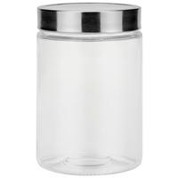 Vorratsdose aus Glas Catleen ca. 1,2 L, Mikrowellengeeignet - Klar/Edelstahlfarben, MODERN, Glas/Metall (11/17cm) - Luca Bessoni