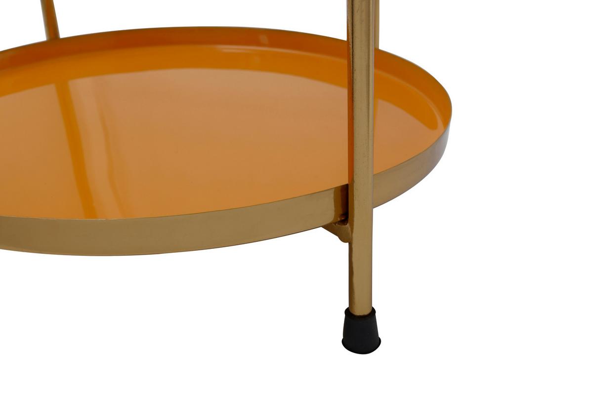 Beistelltisch Art Deco 1025 Goldfarben B: 25 cm - Goldfarben, Design, Metall (25/25/60cm) - Kayoom