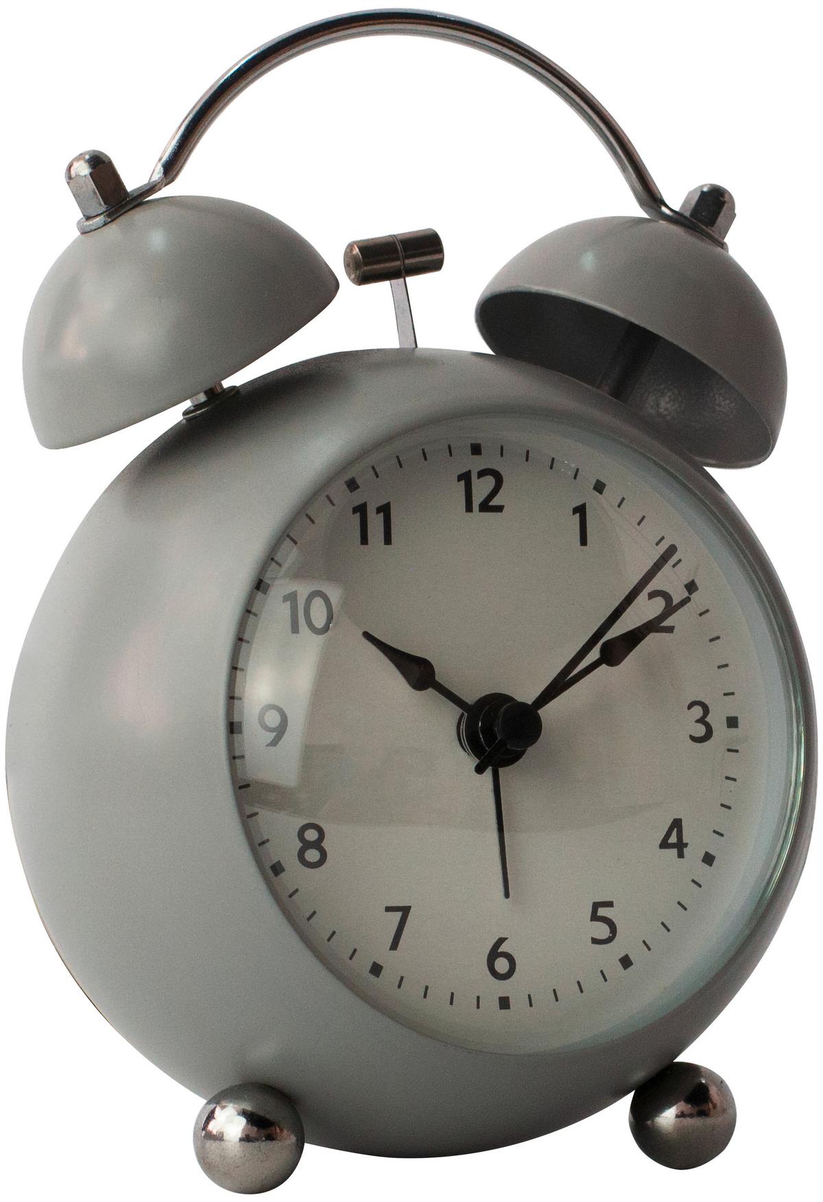 Wecker Alexi - Schwarz/Grau, Design, Glas/Papier (9,1/6,8/13cm) - Luca Bessoni