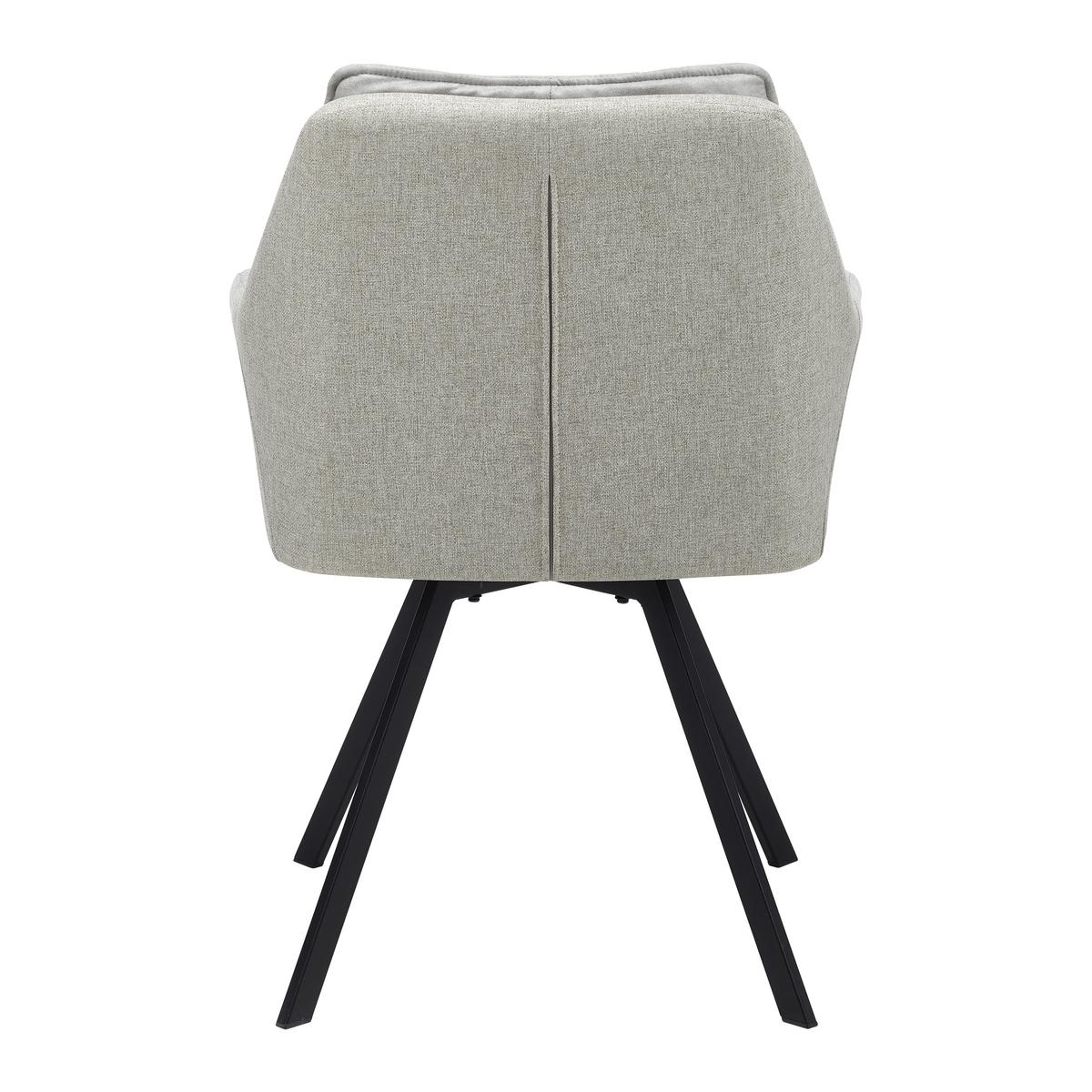 Stolička s podrúčkami BILLY béžová-otočná - čierna/béžová, Modern, kov/drevo (62/85/62cm) - P & B
