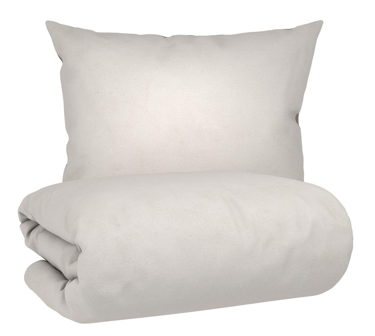 OBOUSTRANNÉ POVLEČENÍ CASHMERE WENDE - bílá/světle hnědá, textil (140/200cm) - Mömax