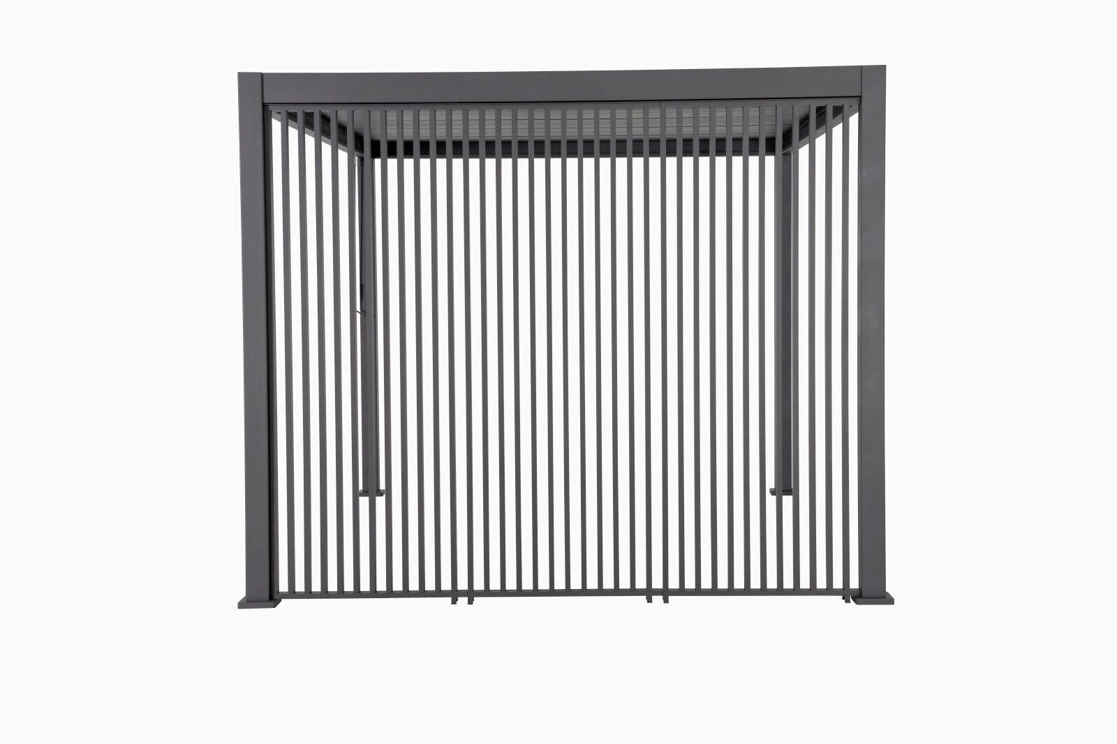 Pavillon-Seitenteil 113x283,2 cm Wetterfest - Anthrazit, LIFESTYLE, Metall (113/240/10cm) - Gardenson
