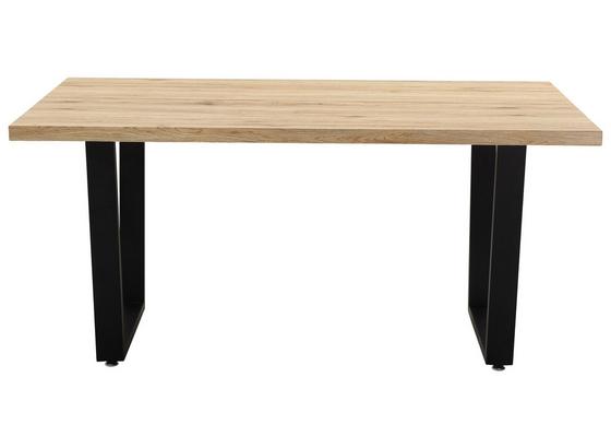 Esstisch Rudi - Eichefarben/Schwarz, MODERN, Holz/Metall (160/90/75cm) Esstisch Rudi - Eichefarben/Schwarz, MODERN, Holz/Metall (160/90/75cm)