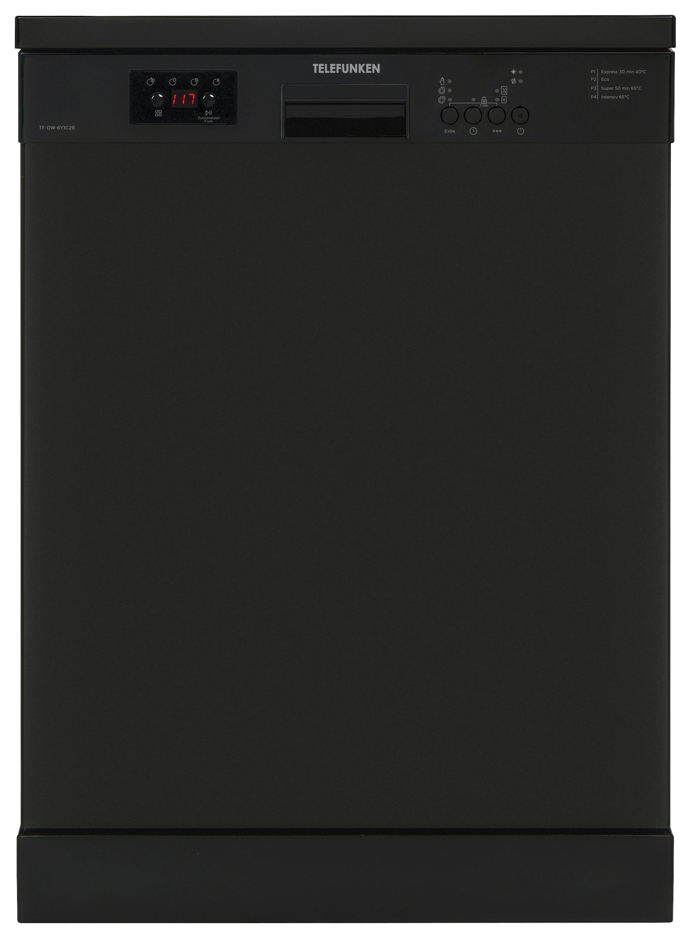 Geschirrspüler 10798294 - Tf-Dw-6y1c2b - Schwarz, Basics, Metall (60/85/60cm) - Telefunken
