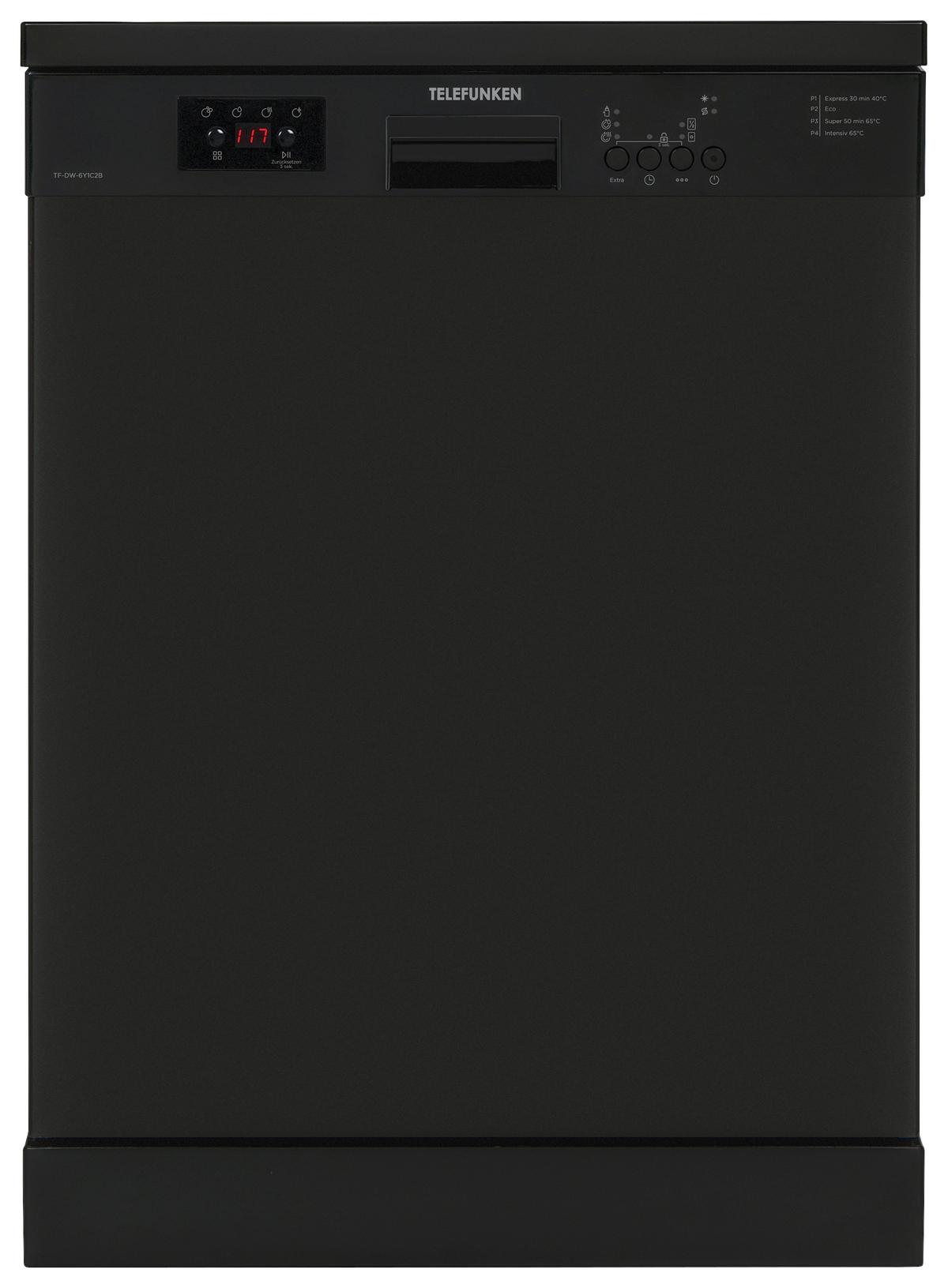 Geschirrspüler 10798294 - Tf-Dw-6y1c2b - Schwarz, Basics, Metall (60/85/60cm) - Telefunken