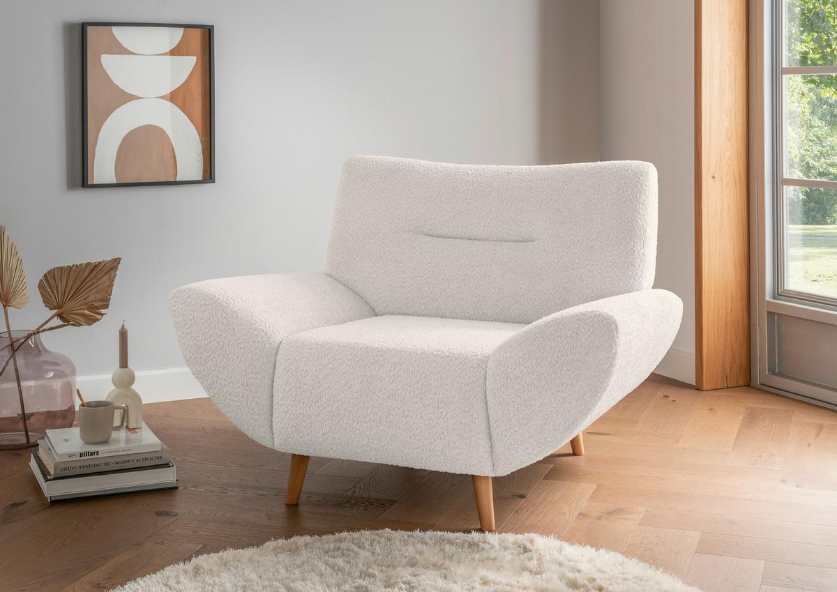 Sessel Frago, Weiß B: 111 Cm - Wildeiche/Weiß, KONVENTIONELL, Textil (111/81/90cm) - MID.YOU