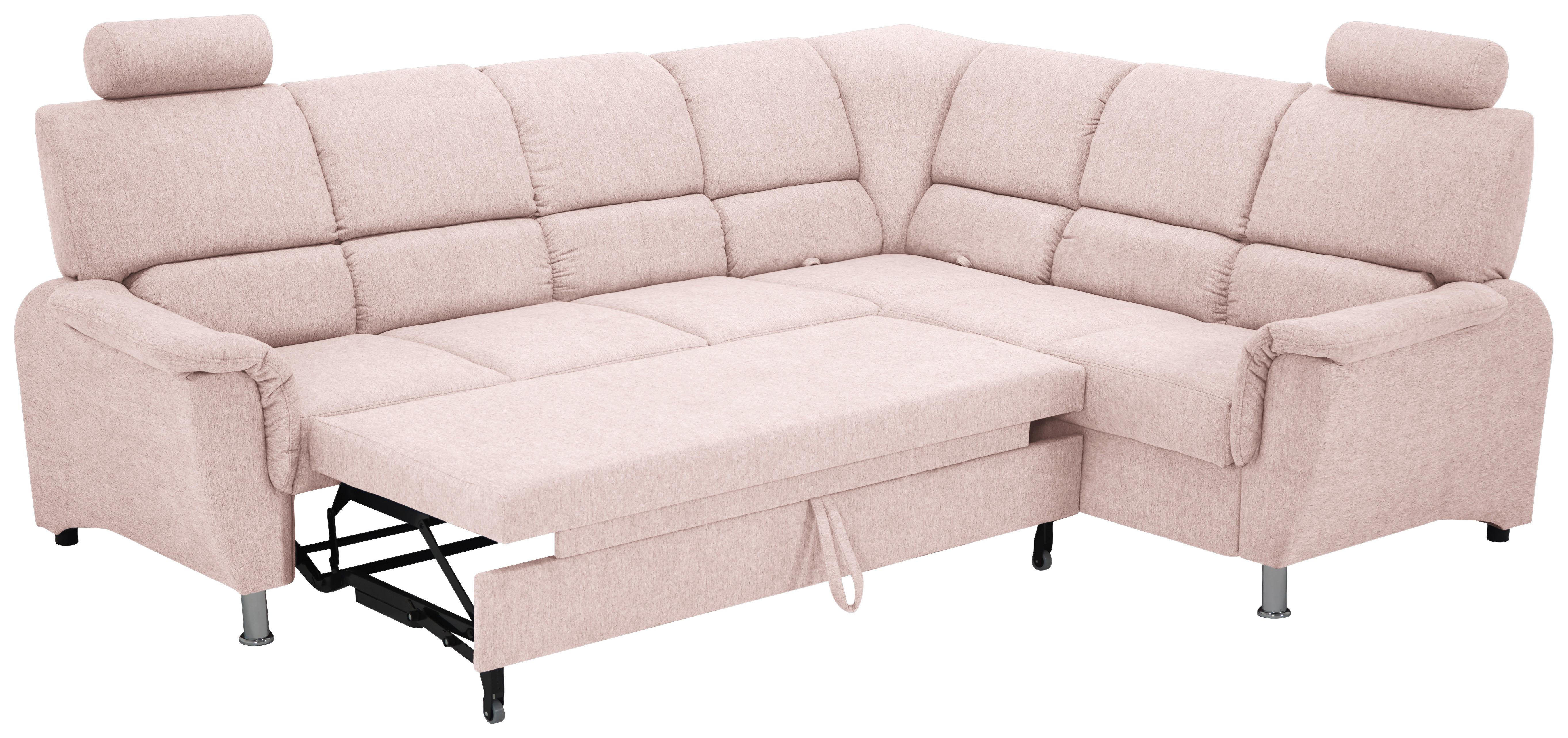 Sedačka MARSYLIA, pravá, růžová - růžová, Design (270/219cm) - MID.YOU