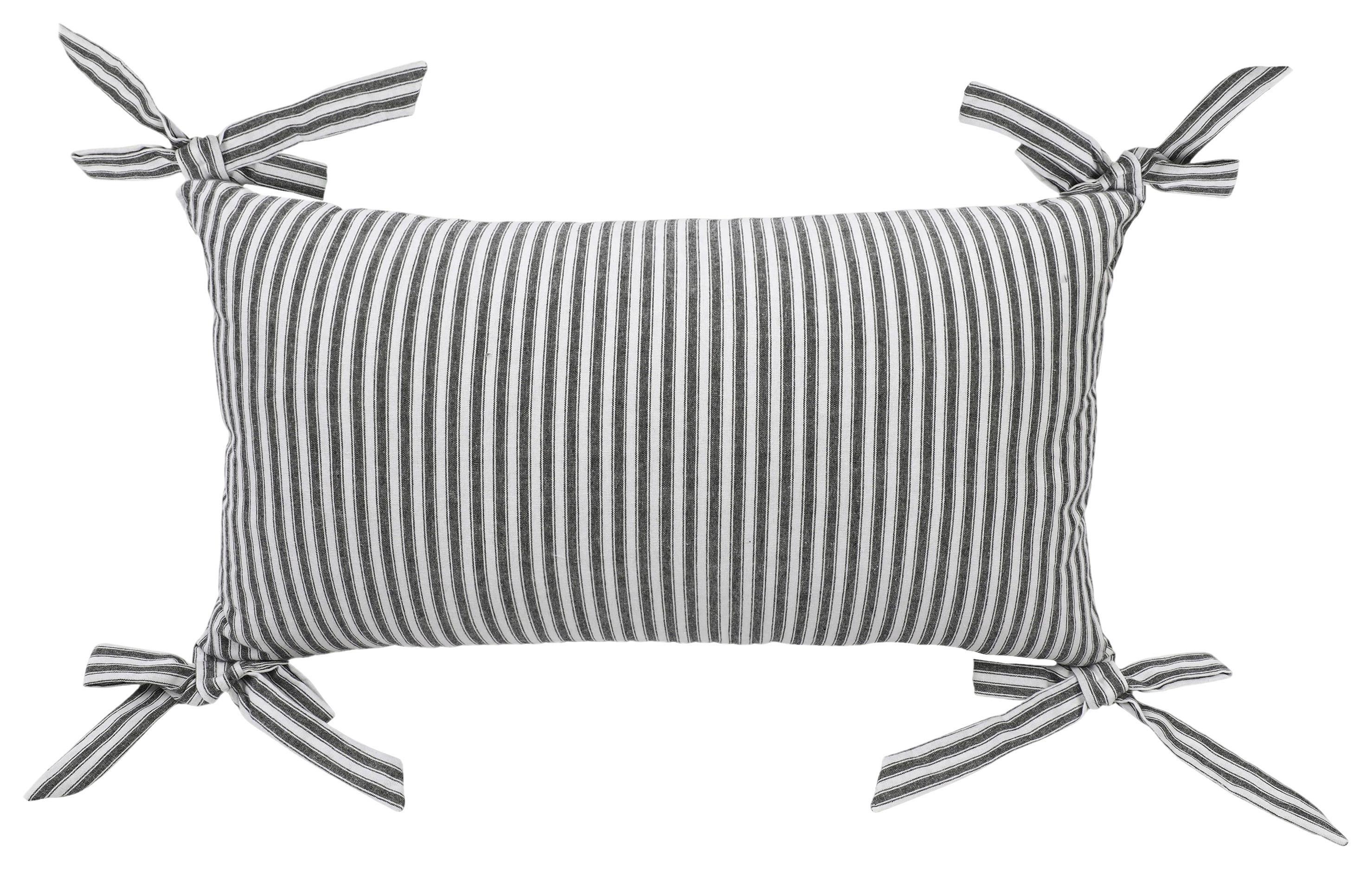 DEKORAČNÝ VANKÚŠ AMY - sivá/biela, textil (35/60cm) - Mömax