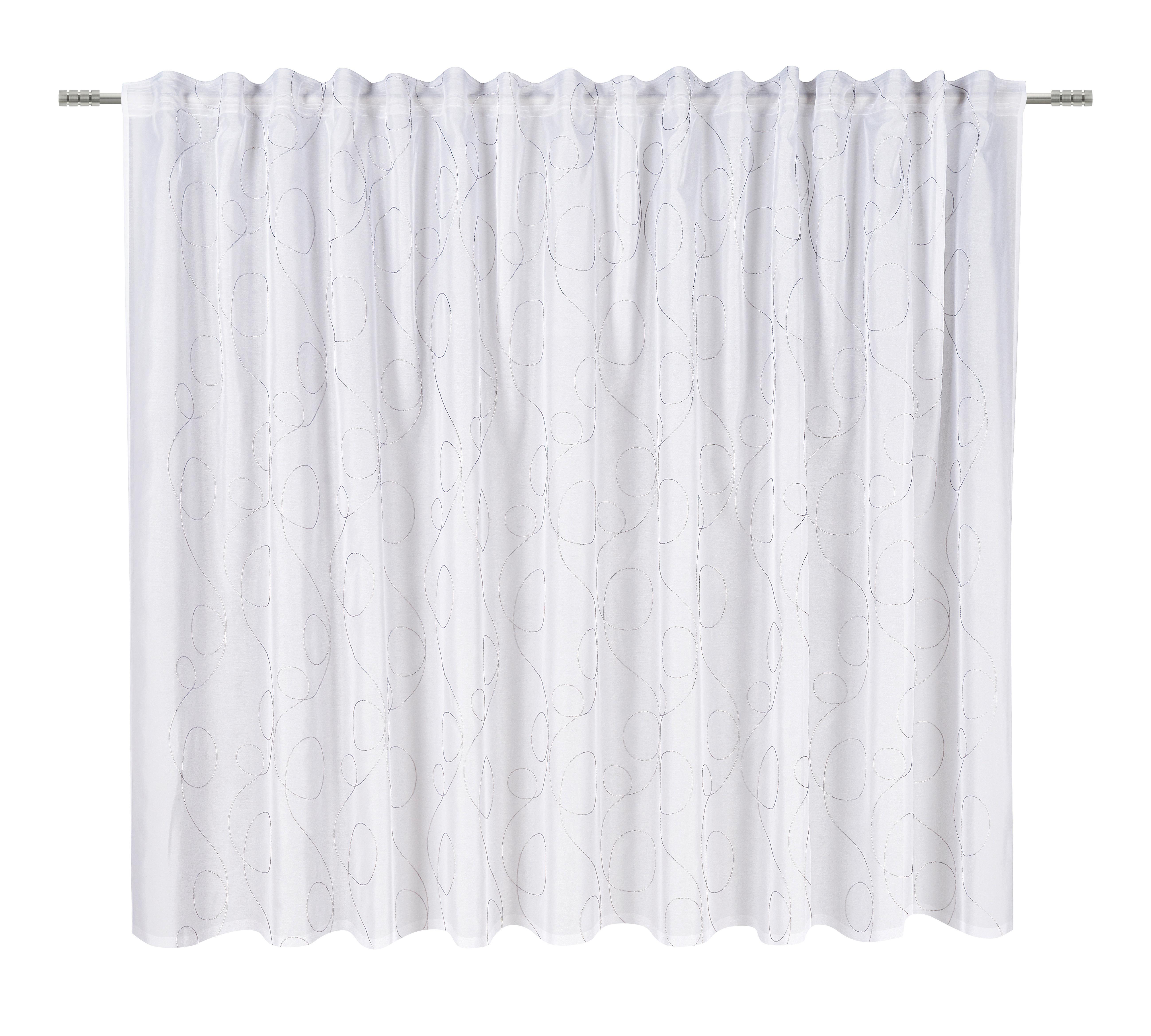 Kusová záclona Marion Store 1, 300/145cm - biela/antracitová, Modern, textil (300/145cm) - Modern Living