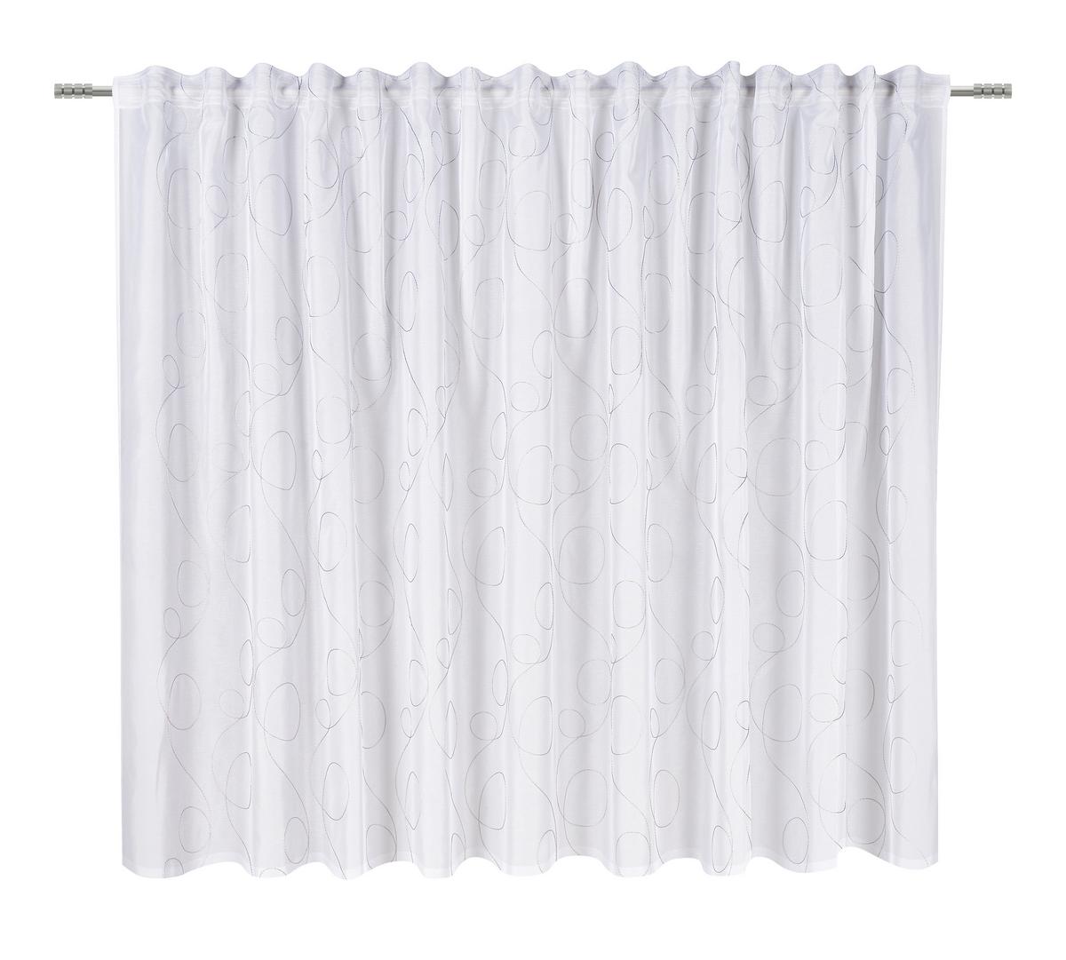 Kusová záclona Marion Store 1, 300/145cm - biela/antracitová, Modern, textil (300/145cm) - Modern Living