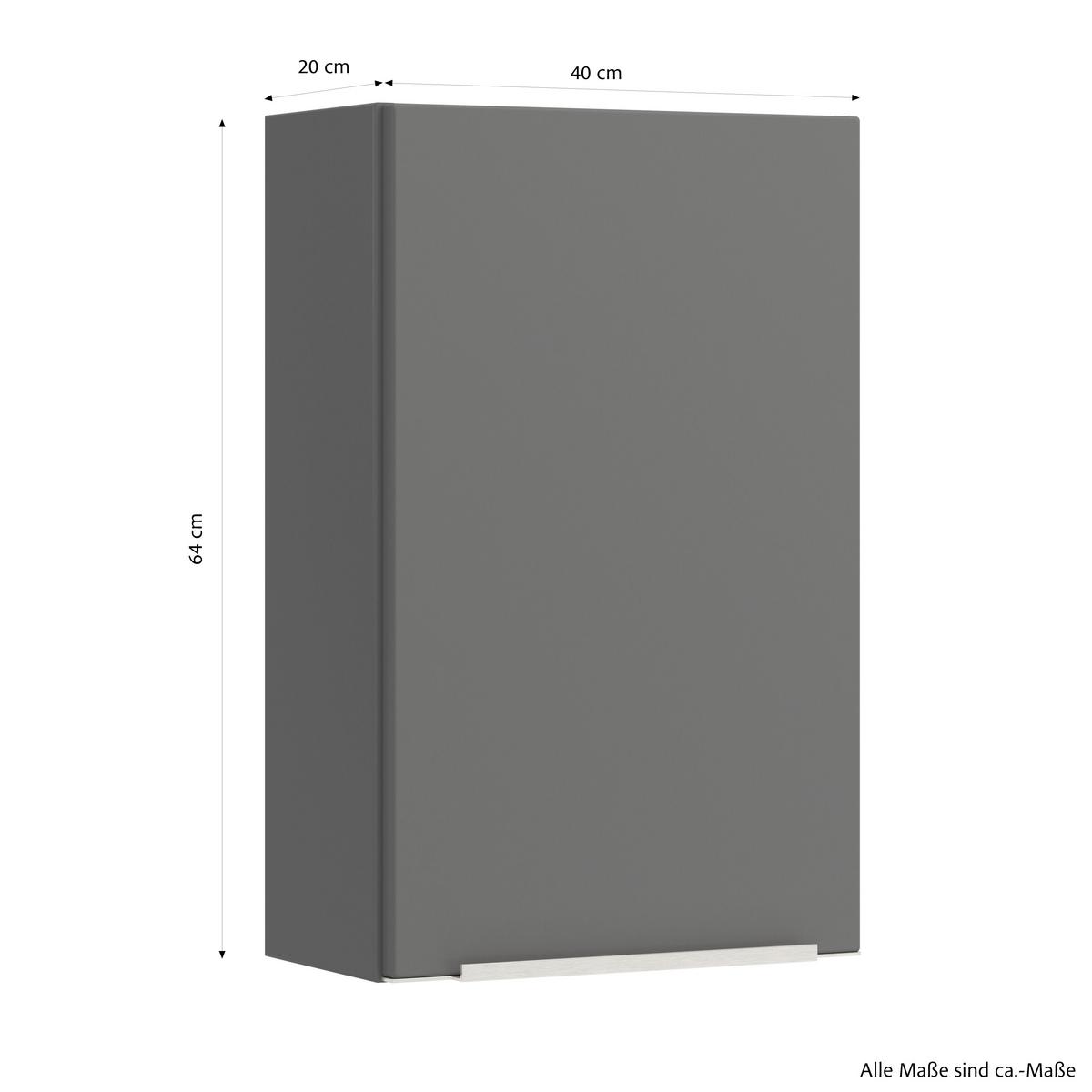 HÄNGESCHRANK Verona Grau/Weiß B: 40cm - Weiß/Grau, Trend, Holzwerkstoff (40/64/20cm) - Held