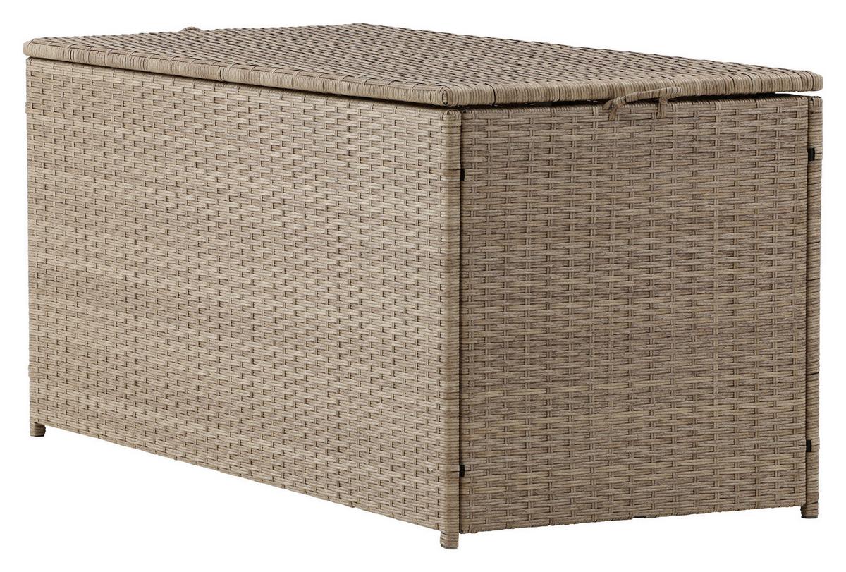 Kissenbox London - Hellbraun, KONVENTIONELL, Kunststoff (130/60/60cm) - Gardenson