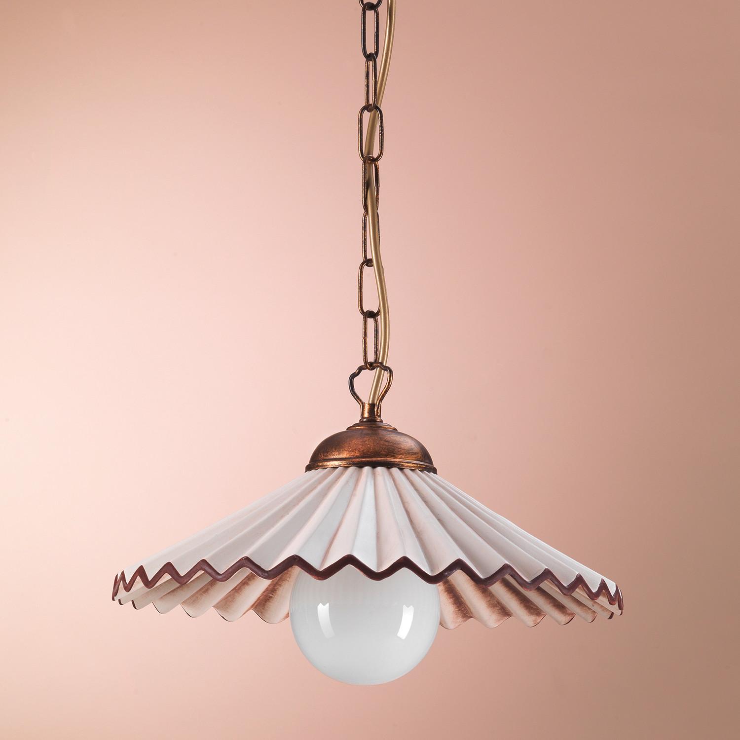 Hängeleuchte 4257/S - Bernsteinfarben, KONVENTIONELL, Keramik/Metall (32/100cm)