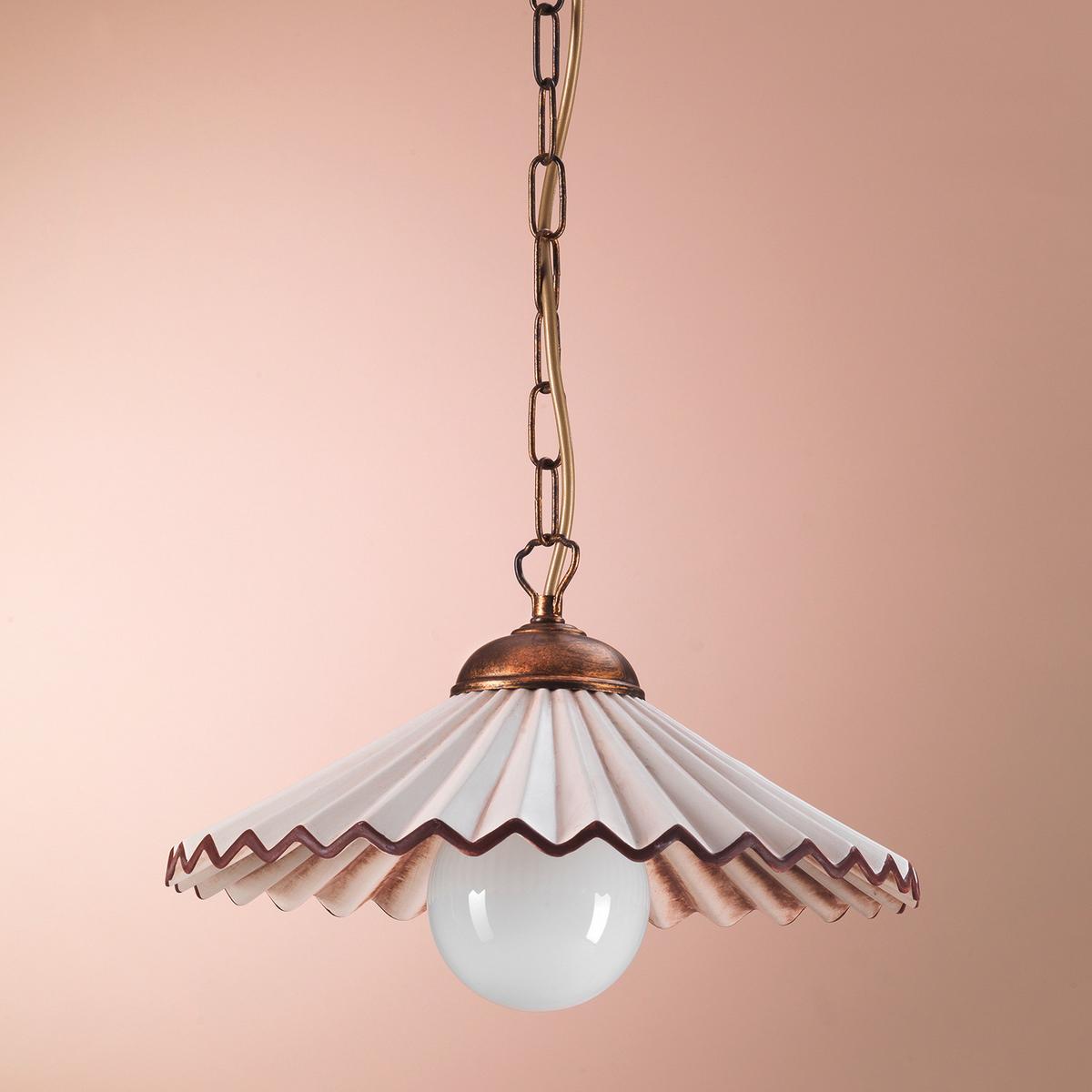 Hängeleuchte 4257/S - Bernsteinfarben, KONVENTIONELL, Keramik/Metall (32/100cm)