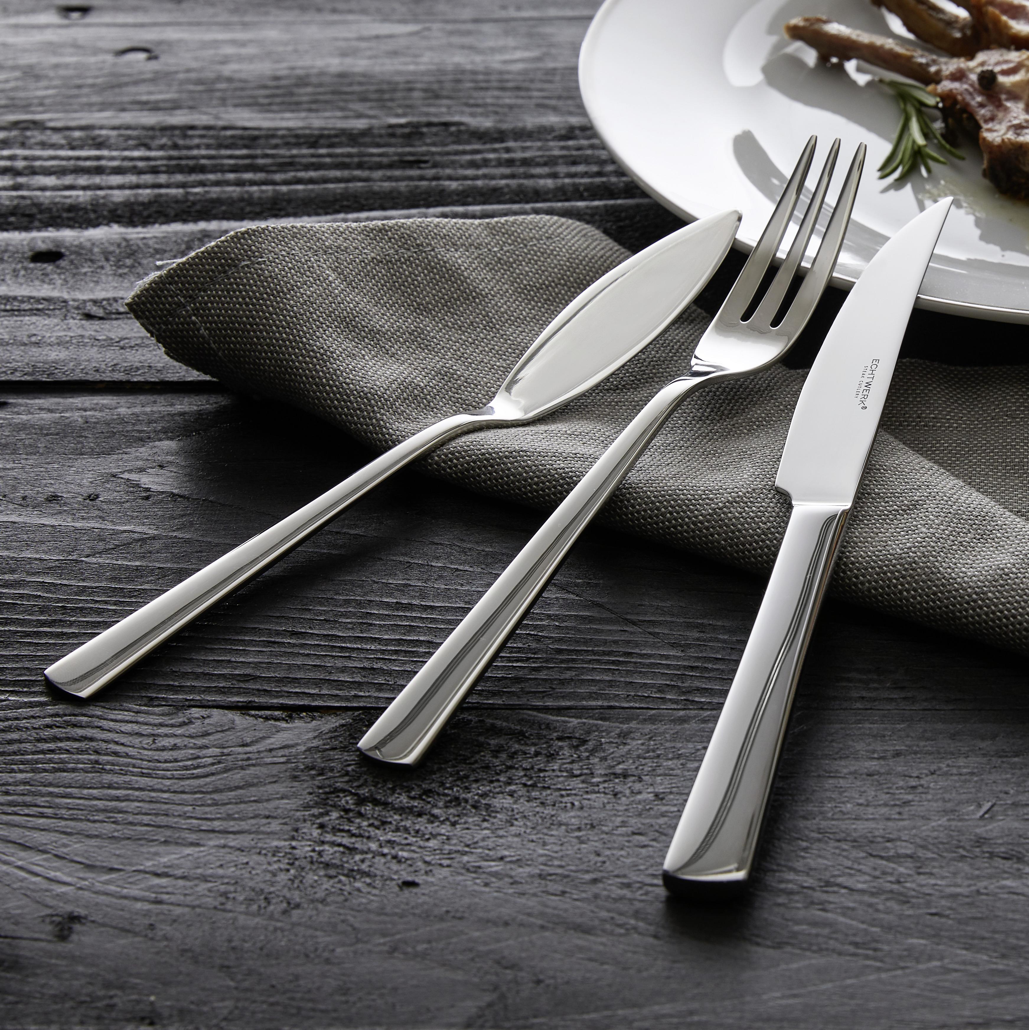 Besteckset 18-Teilig Sarre für 6 Personen - Edelstahlfarben, MODERN, Metall - Echtwerk