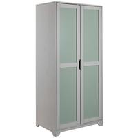 Drehtürenschrank 92cm Prati Hellgrau/salbeigrün - Salbeigrün/Hellgrau, MODERN, Holz (92/205/59.5cm) - MID.YOU