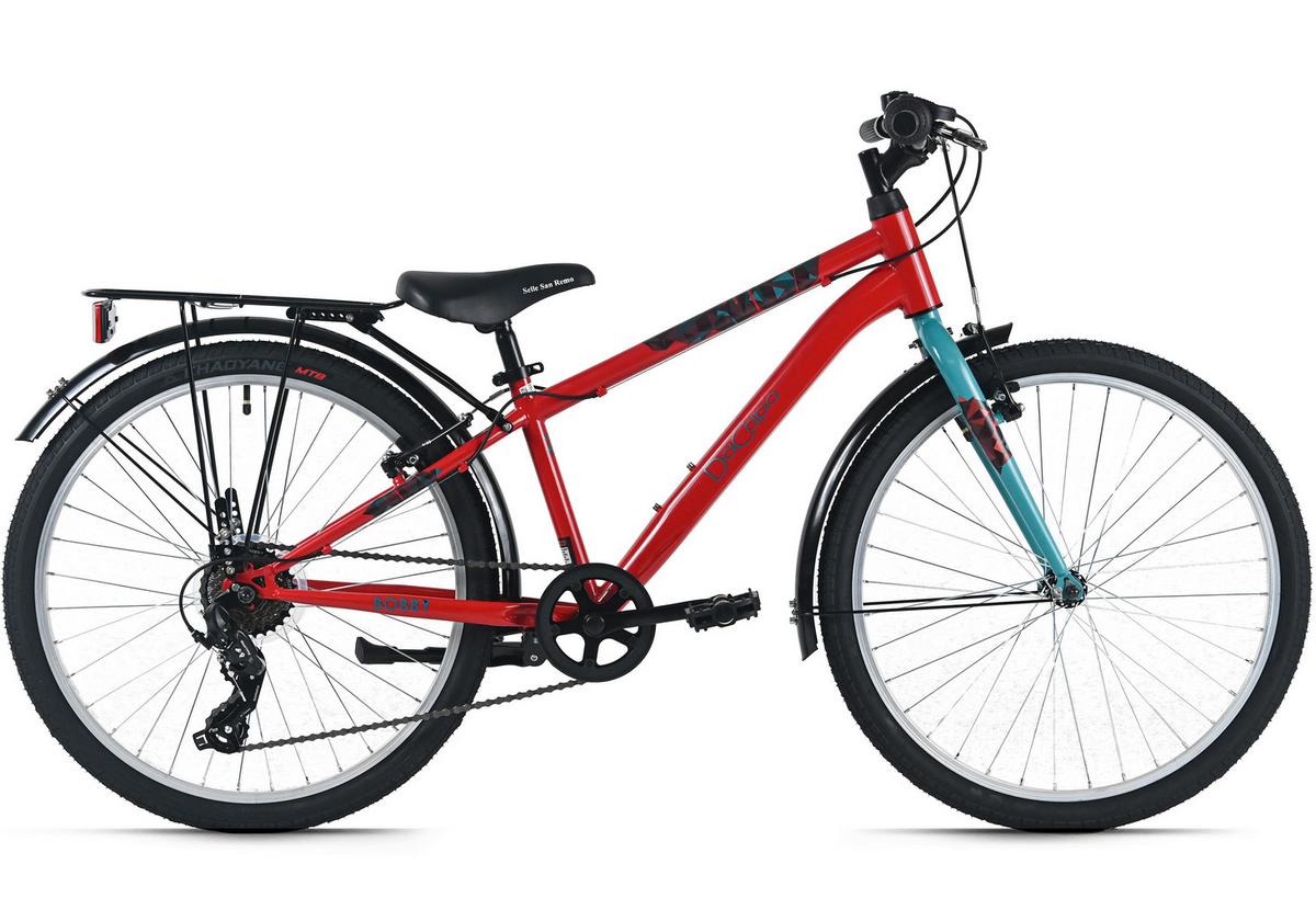 Kinderfahrrad Dacapo Bobby Rot 24 Zoll, Rh 32 Cm - Rot, Basics, Metall (25/140/60cm)