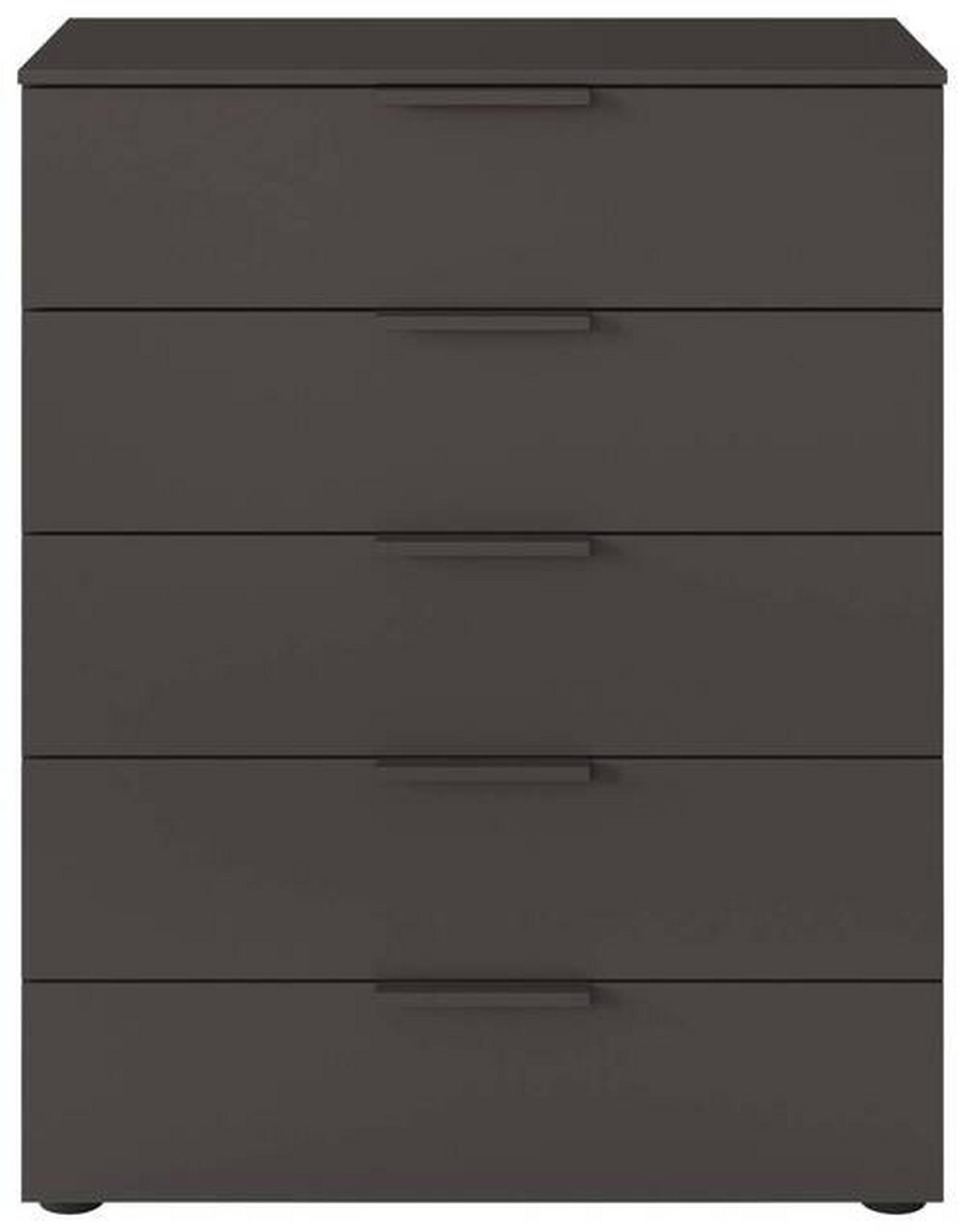 Kommode 80 Cm Flipp Graphitfarben - Schwarz/Graphitfarben, MODERN, Holzwerkstoff (80/100/42cm) - Rauch Möbel