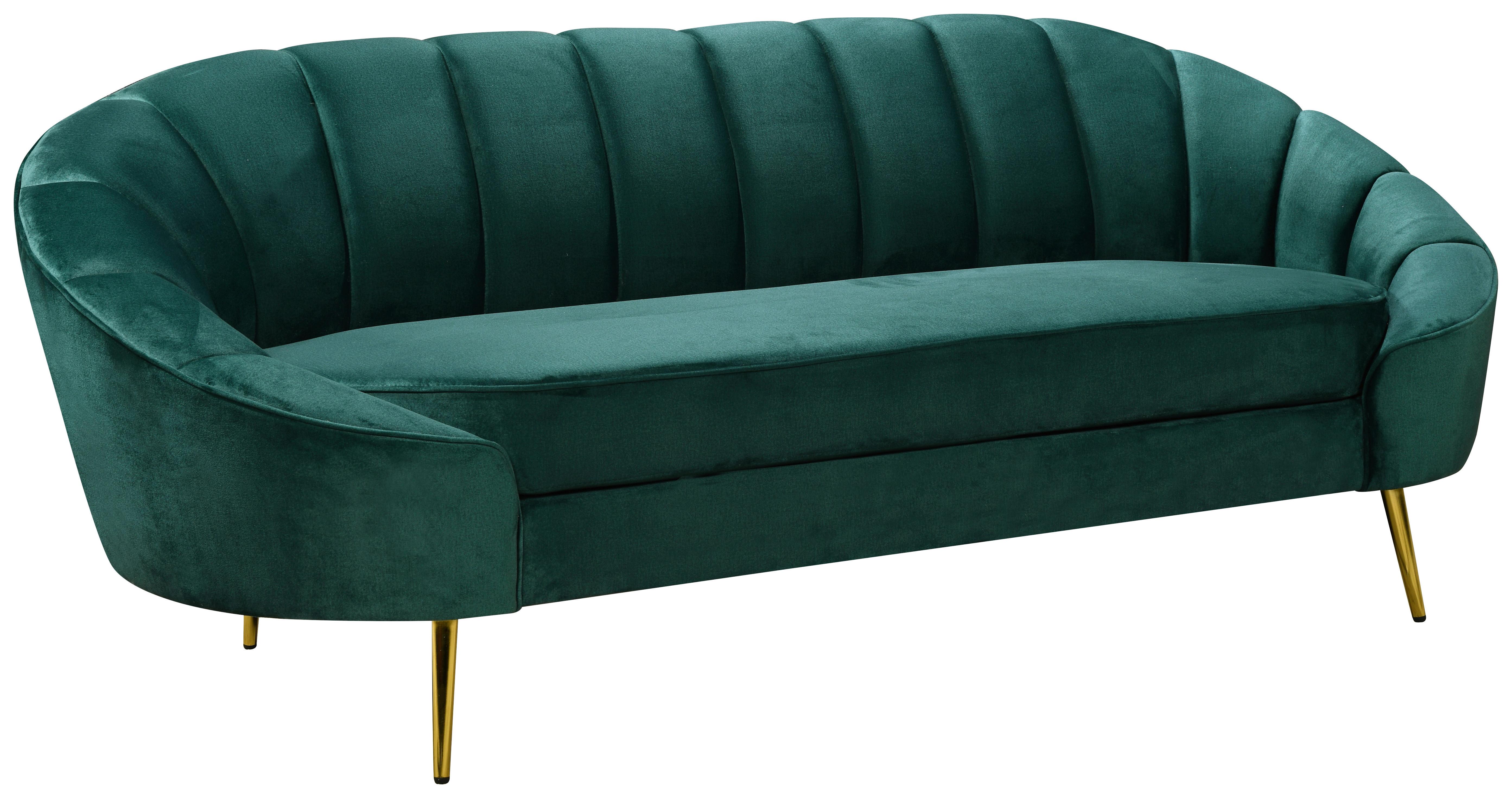 Háromüléses Kanapé Stella - zöld, Design, textil/fa (210/82/90cm) - Livetastic