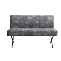 Sitzbank Porto I B - Anthrazit/Schwarz, MODERN, Textil/Metall (140/88/67cm) - MID.YOU