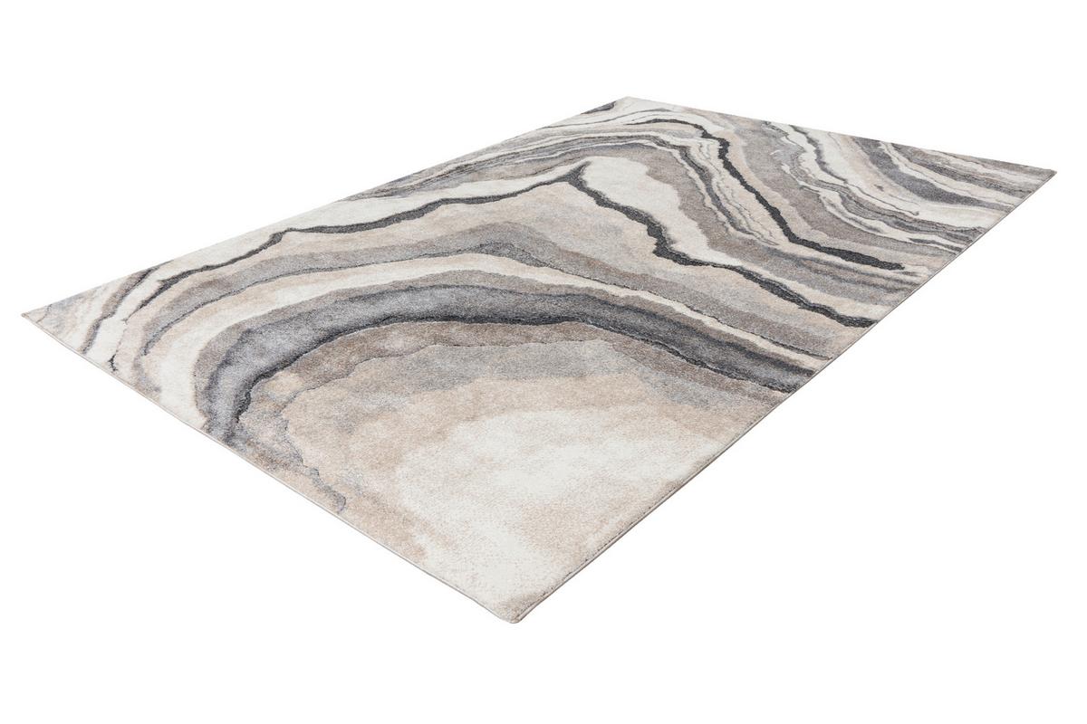 Webteppich My Bologna 461 Grey 60 X 110 - Creme/Grau, KONVENTIONELL, Kunststoff/Textil (60/110cm) - Obsession
