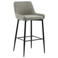 Barhocker-set Plaza Schwarz/beige B: 48 Cm - Beige/Schwarz, Design, Textil/Metall (48/105/57cm) - Livetastic