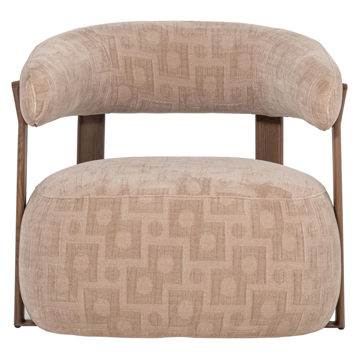 SESSEL Foon Sandfarben B: 82cm - Sandfarben/Schwarz, MODERN, Holz/Textil (82/78/73cm) - Livetastic