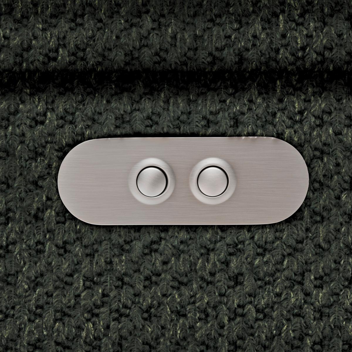 Rohová sedačka GRINALDI, levá, tmavě zelená - černá/tmavě zelená, Moderní, textil/plast (206/283cm) - Premium Living