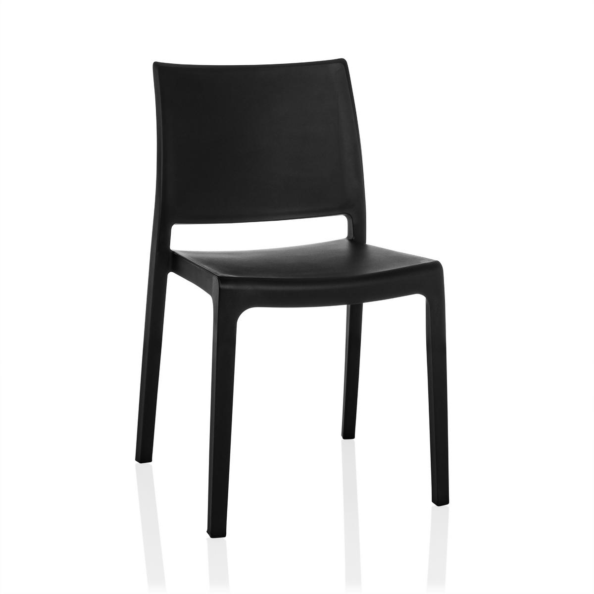 Stuhl T37 V Schwarz B: 47 cm - Schwarz, MODERN, Kunststoff (47/80/51cm) - MID.YOU