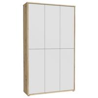 Skriňa na topánky, sivá/dub artisan, š: 109,2cm - sivá/svetlosivá, Modern, kompozitné drevo/plast (109,2/191,9/34,9cm)