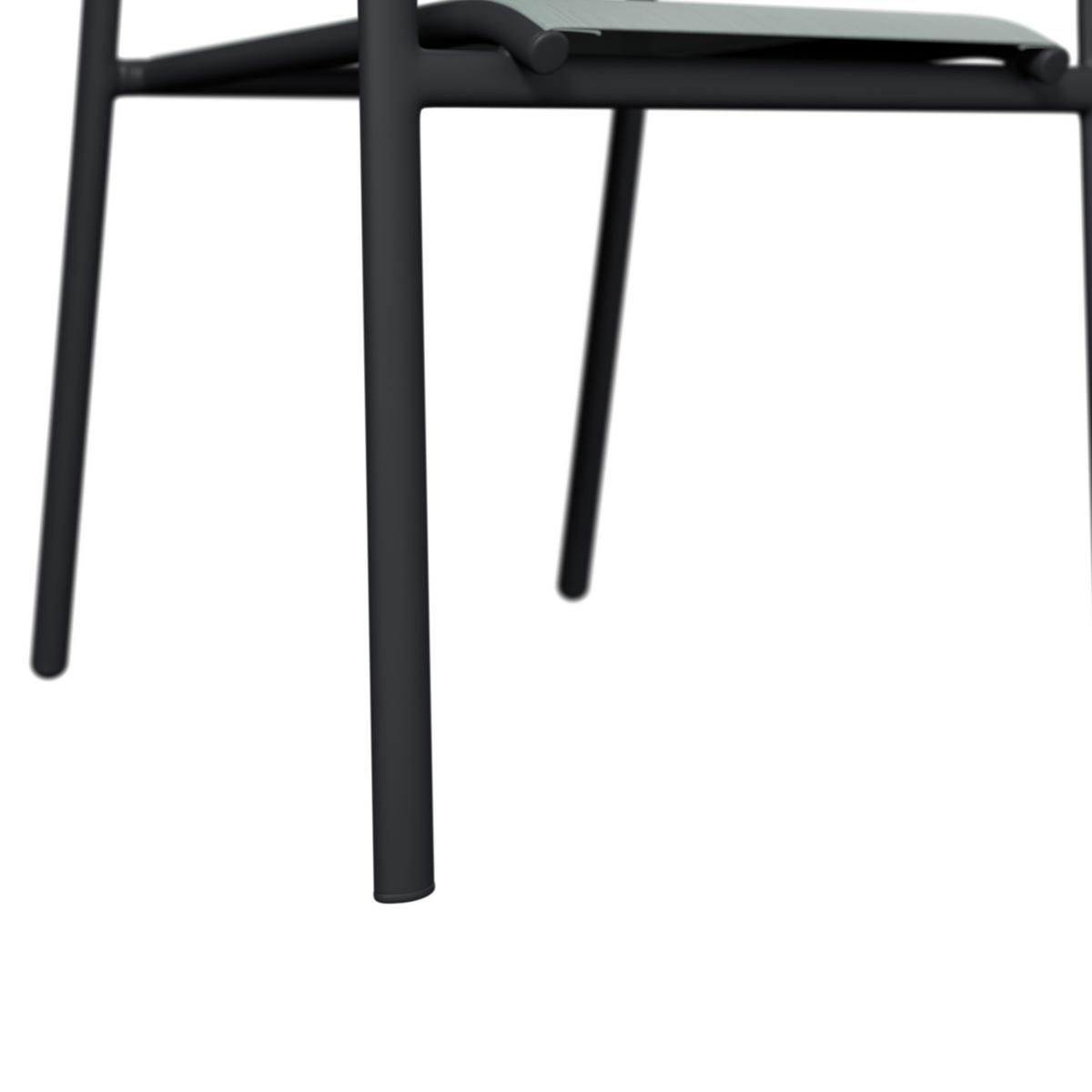 Gartensessel Paris - Anthrazit/Weiß, MODERN, Textil/Metall (57/85/57cm) - Beldano