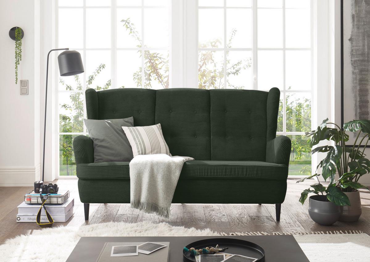 Küchensofa Oskar 5 Dunkelgrün B: 176 Cm - Dunkelgrün/Schwarz, KONVENTIONELL, Textil (176/103/98cm) - MID.YOU