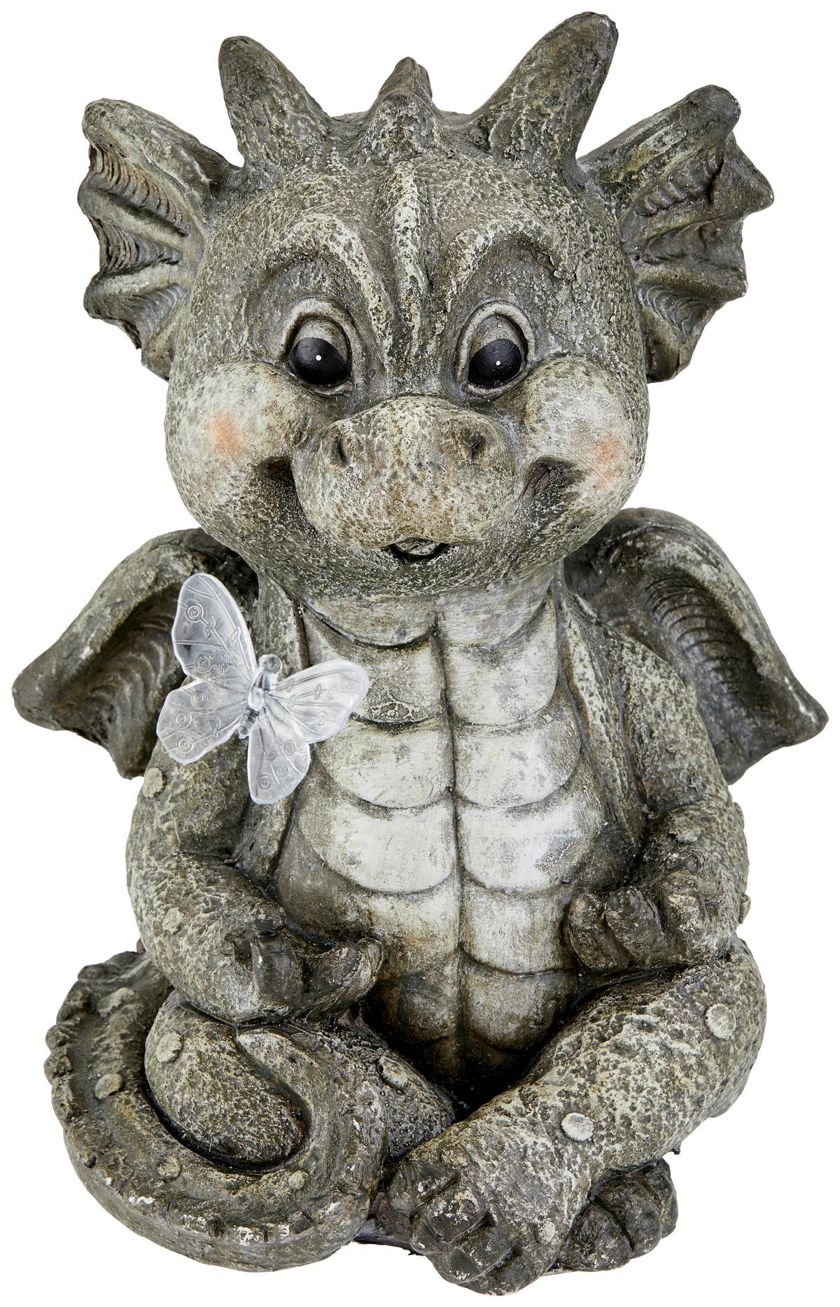 Dekor Sárkány Barry - szürke, Konventionell, kő (25/34/21cm) - Ondega