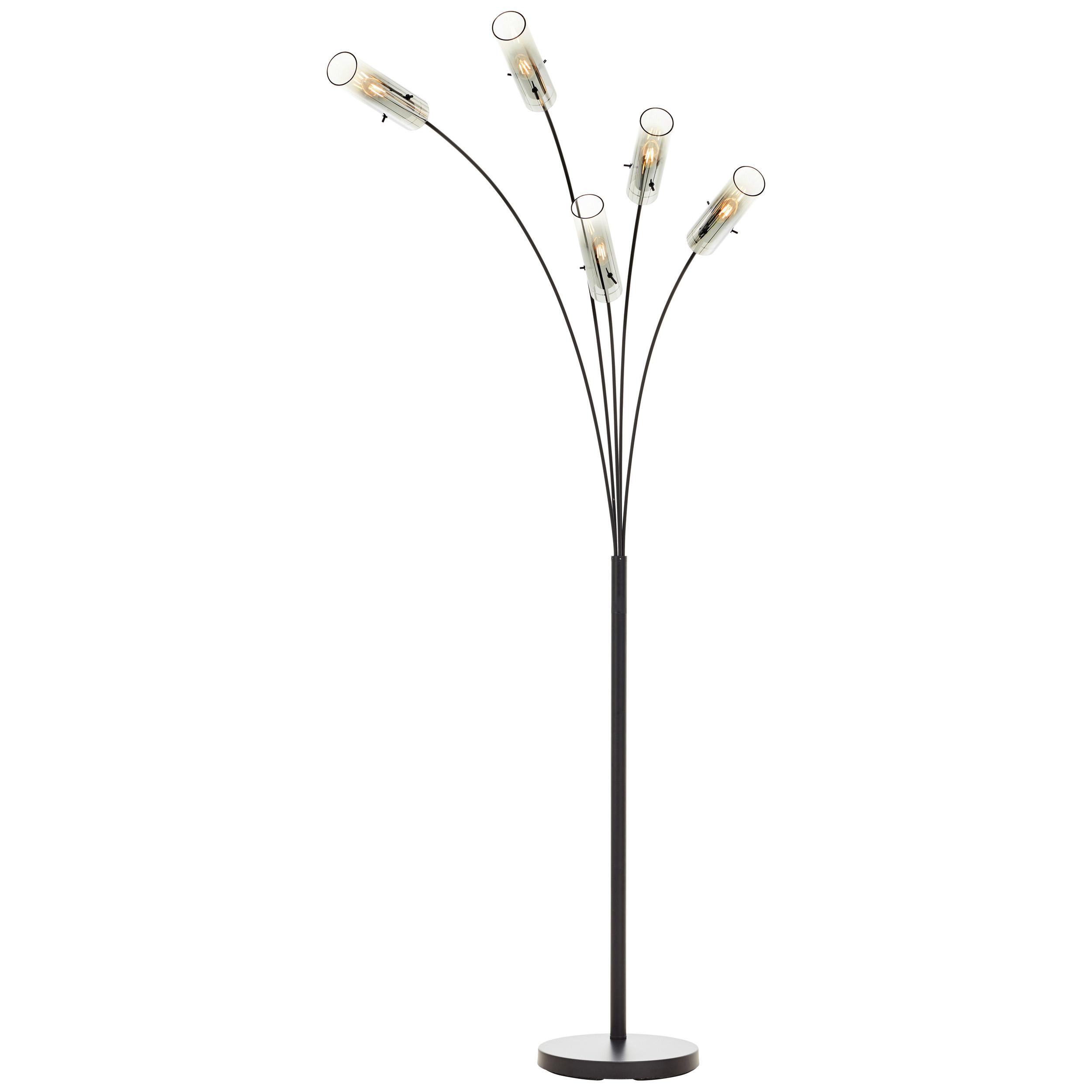 Bogenleuchte 99208/06 Glasini - Schwarz/Grau, Design, Glas/Metall (200cm) - Brilliant