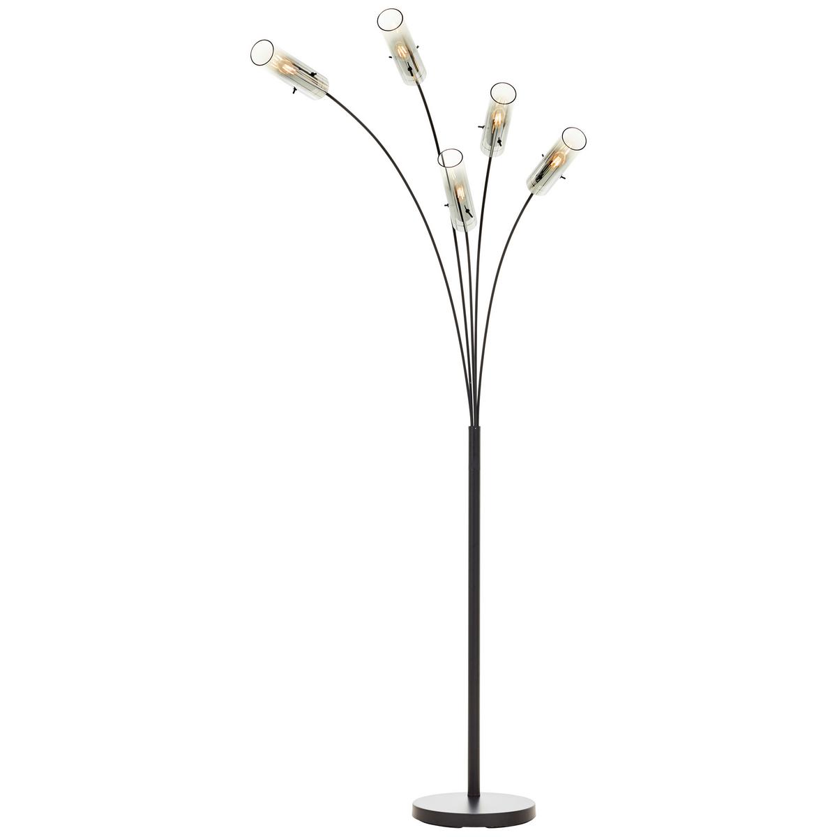 Bogenleuchte 99208/06 Glasini - Schwarz/Grau, Design, Glas/Metall (200cm) - Brilliant