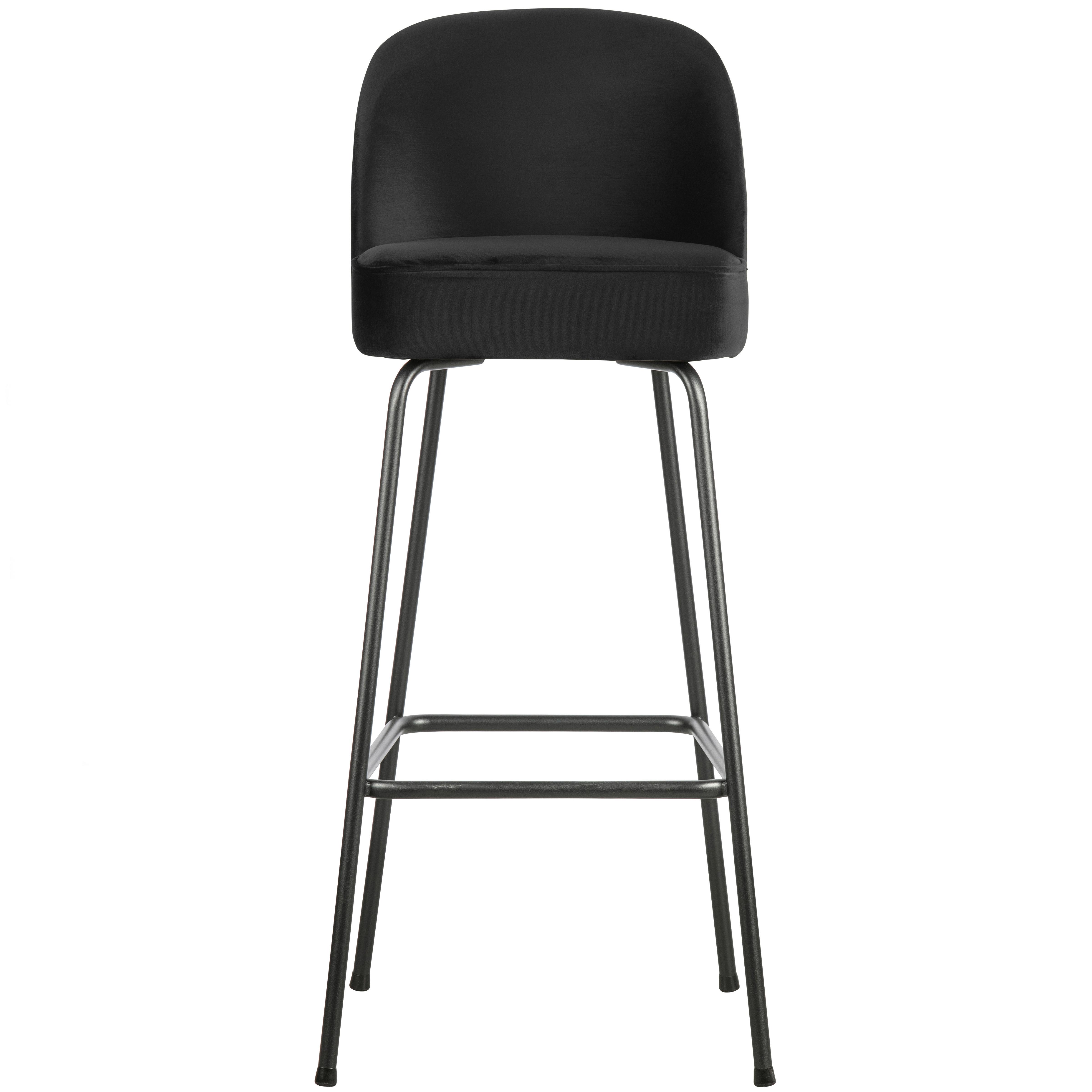 Barhocker Vogue Schwarz B: 50cm - Schwarz, MODERN, Textil/Metall (50/103/55cm) - Livetastic