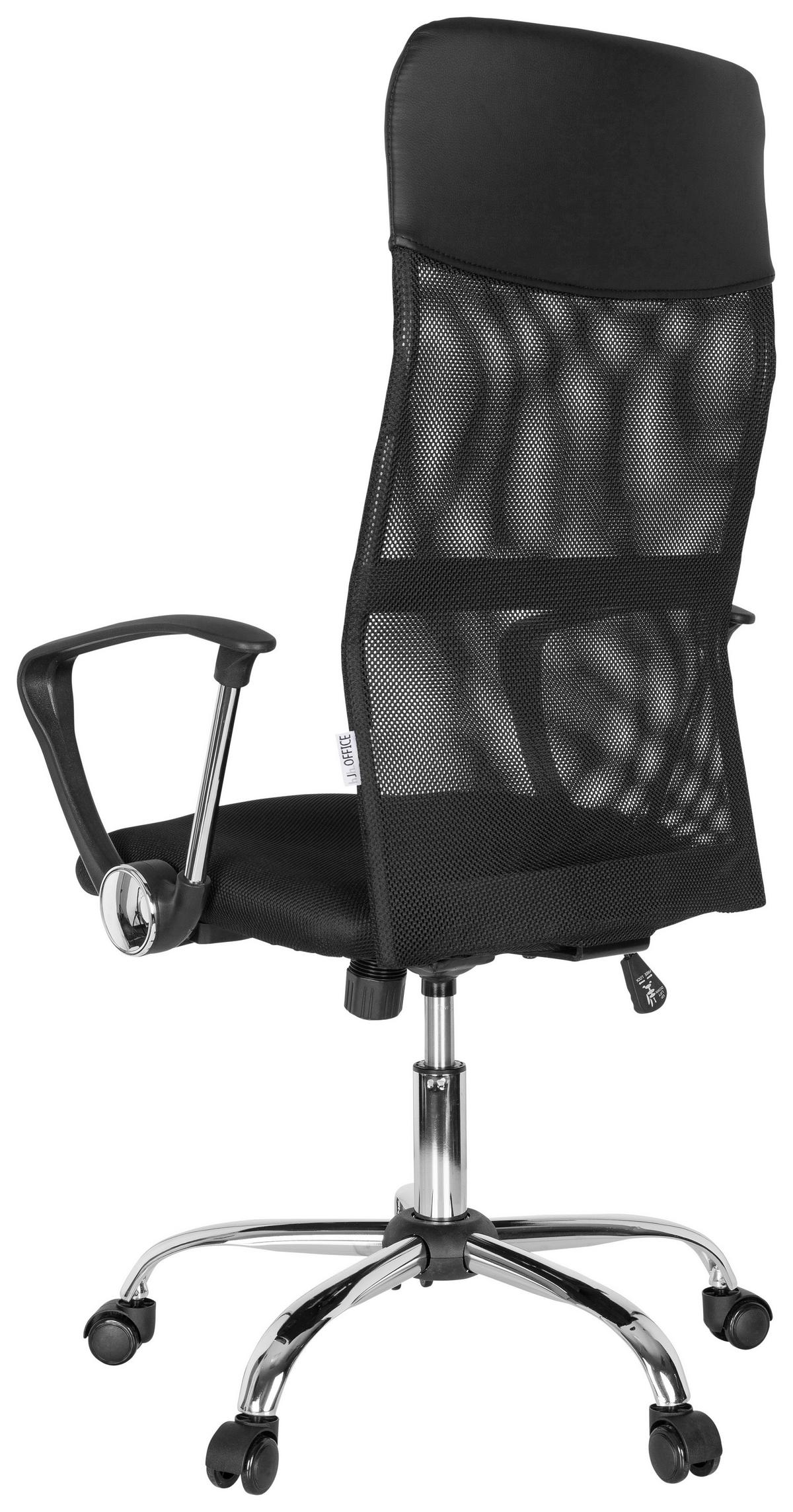 Drehstuhl Pure Net Schwarz - Chromfarben/Schwarz, MODERN, Kunststoff/Textil (64/118/60cm) - MID.YOU